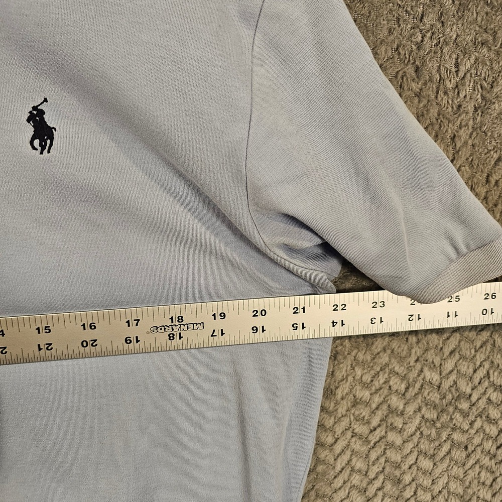 Polo Ralph Lauren Mens‎ Cotton Pique Polo Shirt Light Blue Size M Stretch - Picture 2 of 6
